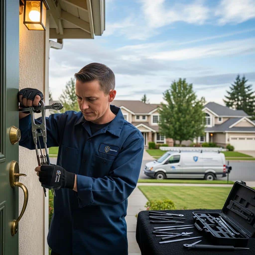 Locksmith providing emergency services in Overland MO, showcasing expertise and reliability